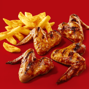 Pedro's Flaming 4 Wings & Chips
