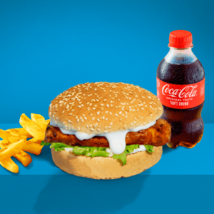 Sprinkle Chicken Burger, Chips & 300ml Coke